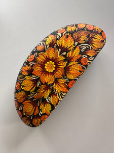 Golden Flame – Hand-Painted Eyeglass Case