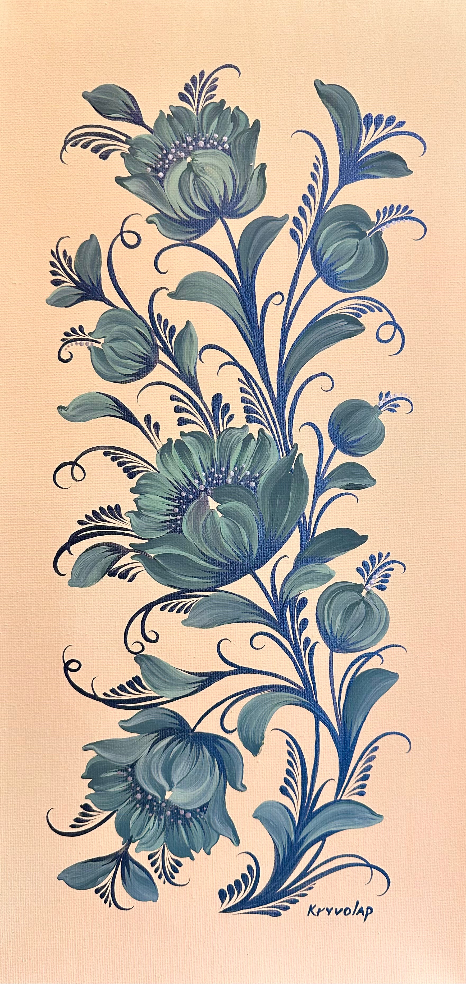 A FLORAL BALLET - 10 in x 20 in (25.4 cm x 50.8 cm)
