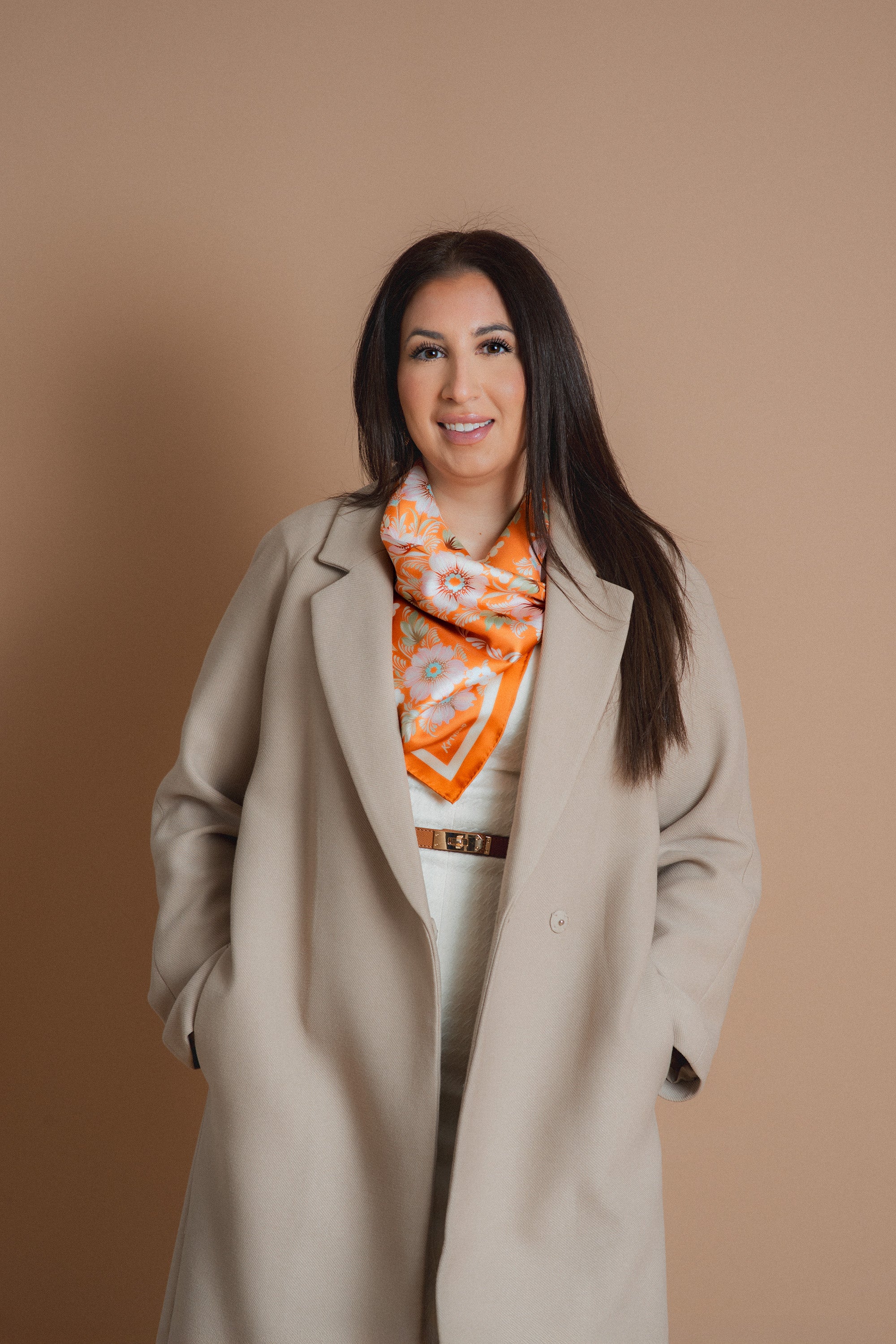 Silk Scarf "Blush Harmony"