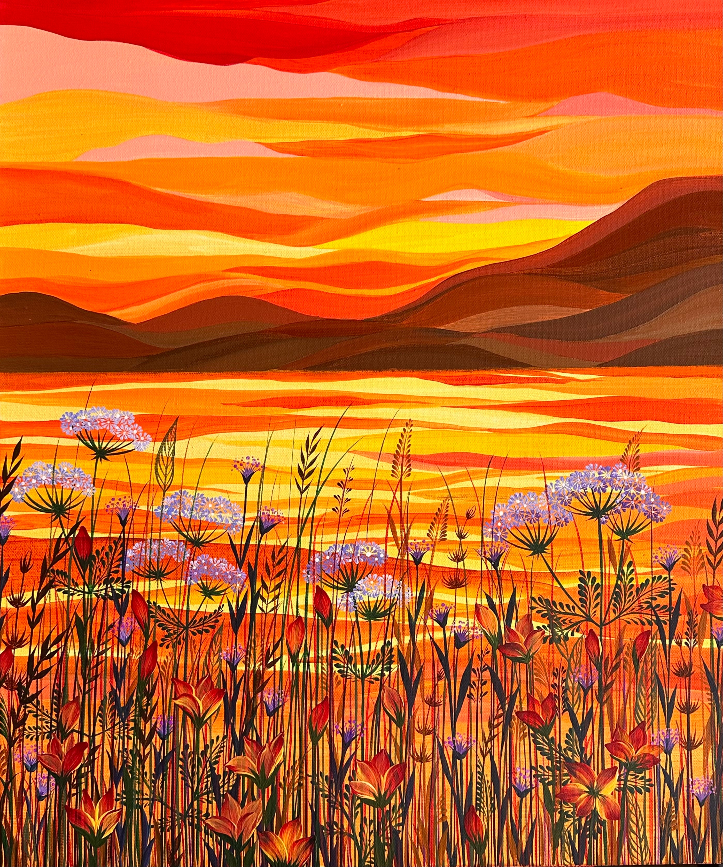 GOLDEN MOUNTAIN SILENCE - 20 in x 24 in (50.8 cm x 61 cm)