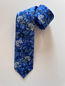 Silk Tie Midnight Bloom