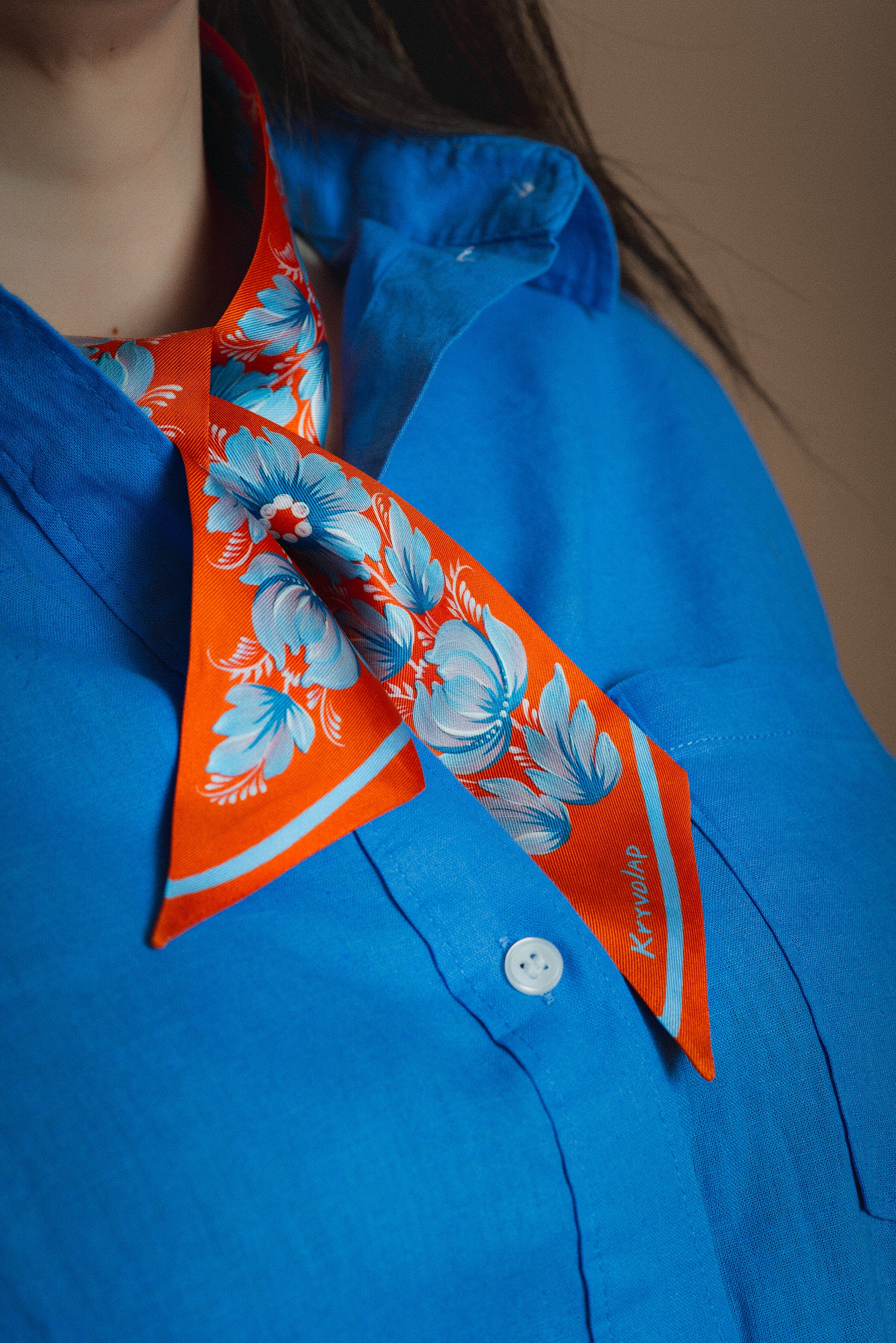 Silk Twilly “Amber Sky”