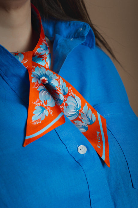 Silk Twilly “Amber Sky”
