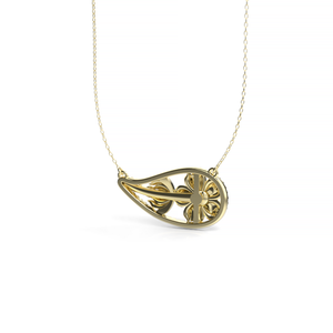Drop Lace Pendant with Chain