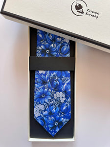 Silk Tie Midnight Bloom