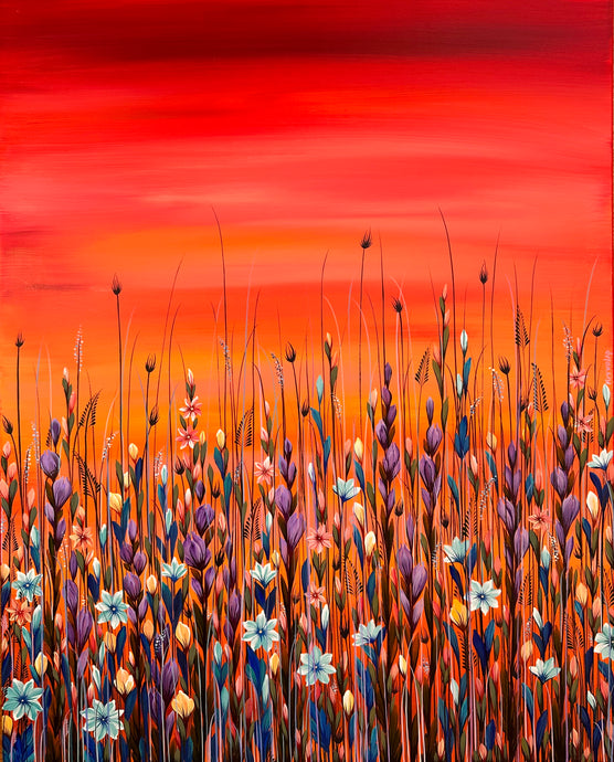 SAFFRON SKIES - 24 in x 30 in (61 cm x 76.2 cm)