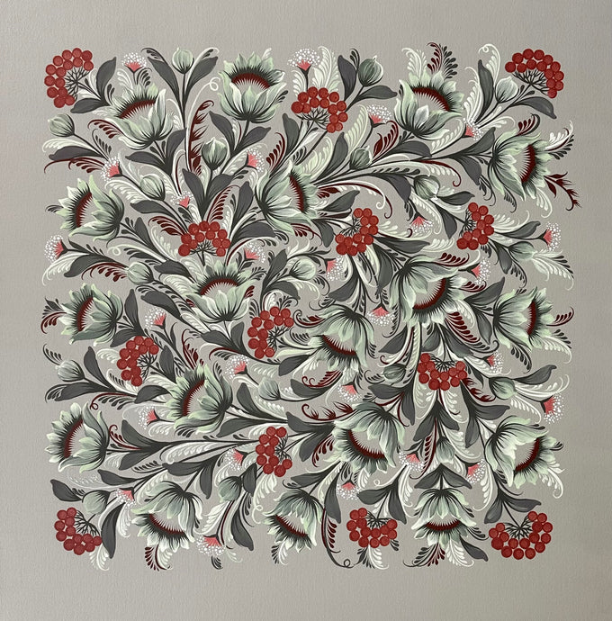 TIMELESS FLORA - 24 in x 24 in (61 cm x 61 cm)