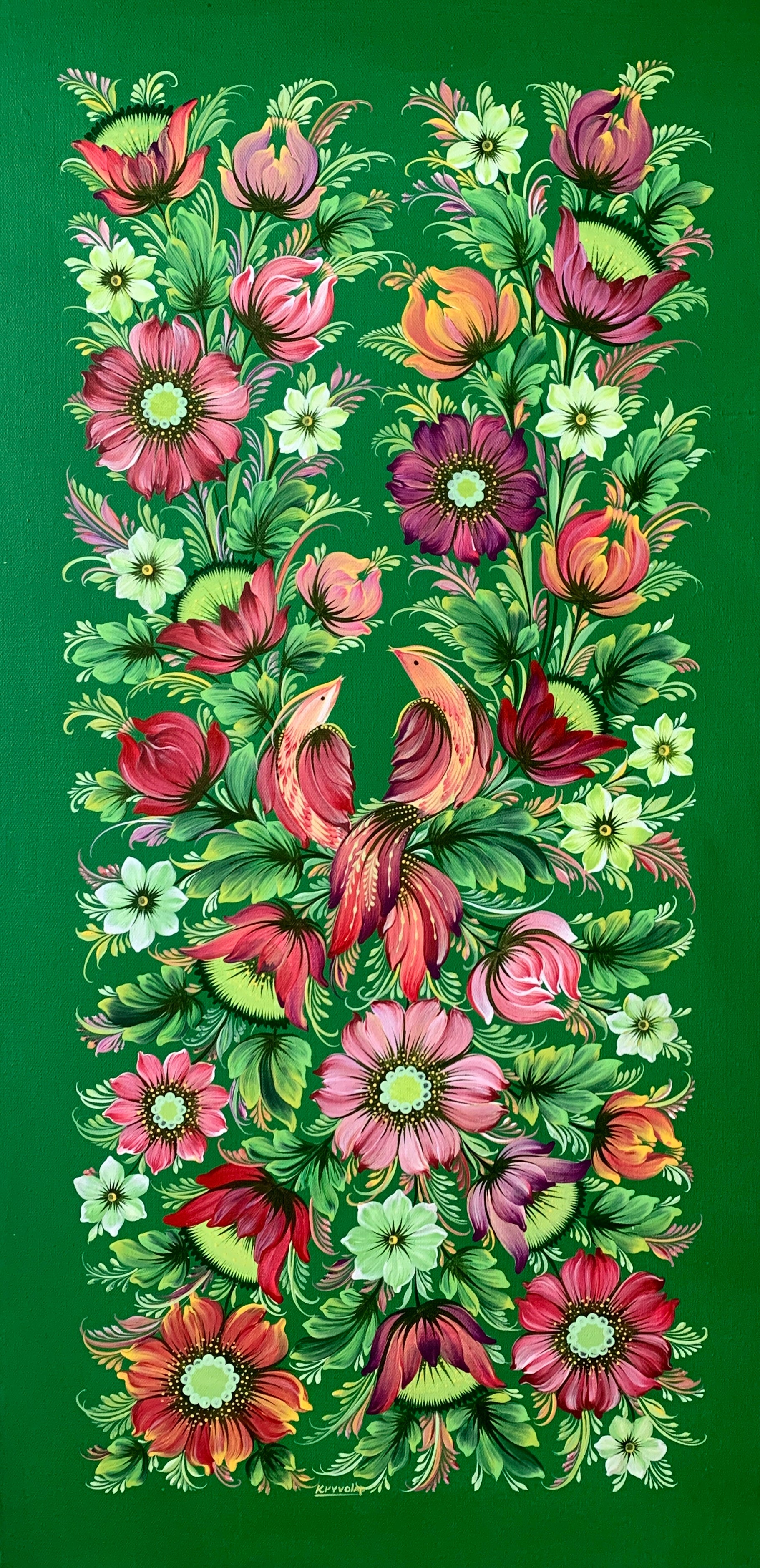 THE VIBRANT ENCOUNTER - 18 in x 36 in (45.7 cm x 92 cm)