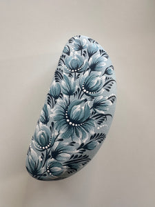 Frost Blossom – Hand-Painted Eyeglass Case