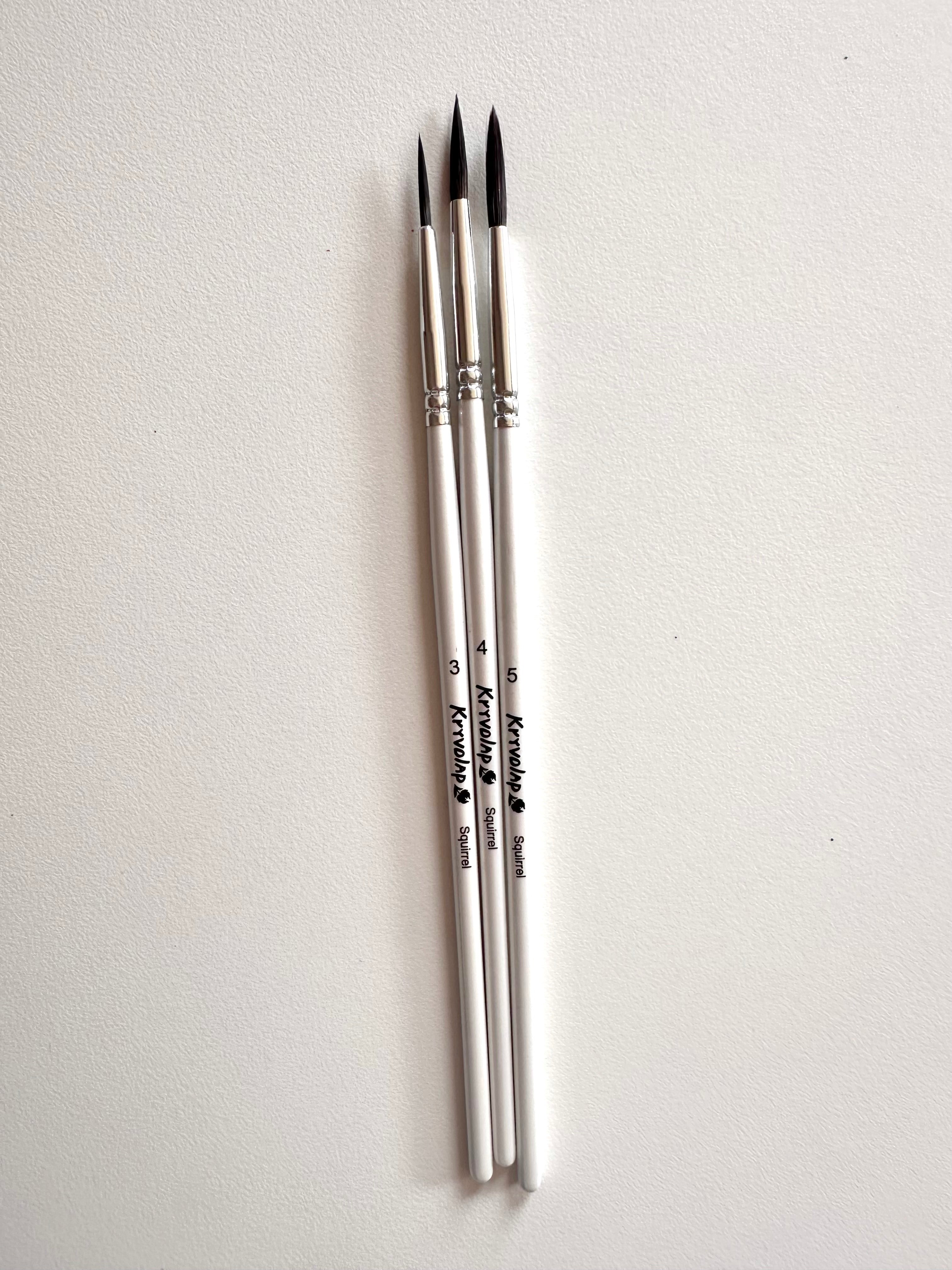Round Brush Set (3 brushes – Sizes 3, 4, 5)