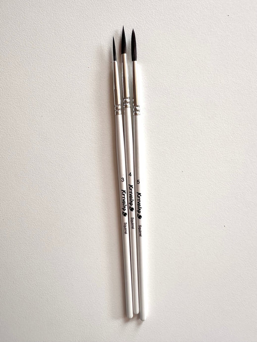 Round Brush Set (3 brushes – Sizes 3, 4, 5)