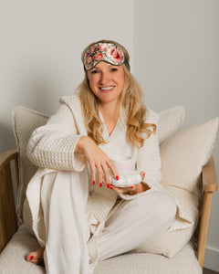 Silk Sleep Mask "Blossom Whispers"
