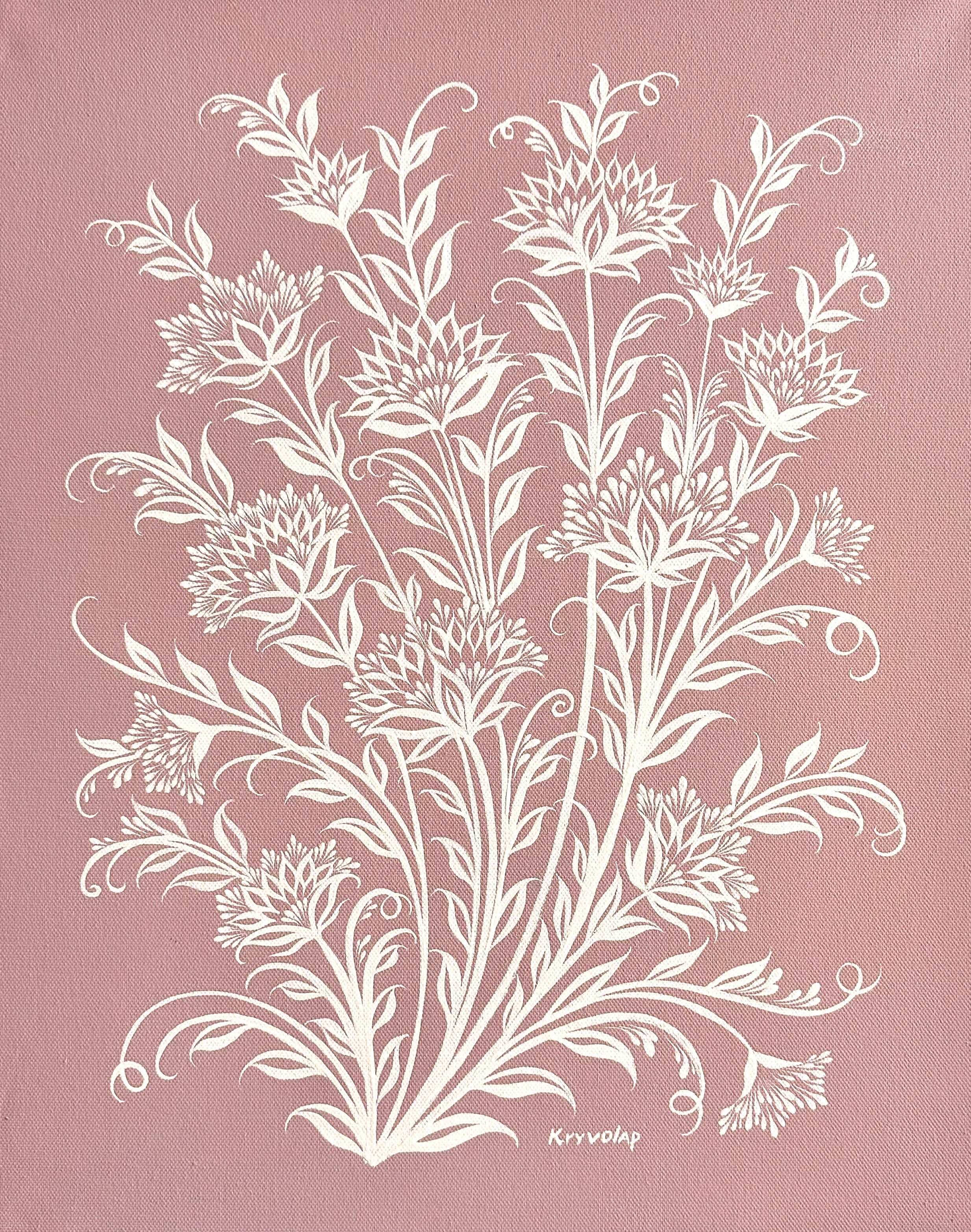 PATTERNED BLOOMS - 16 in x 20 in (40.6 cm x 50.8 cm)