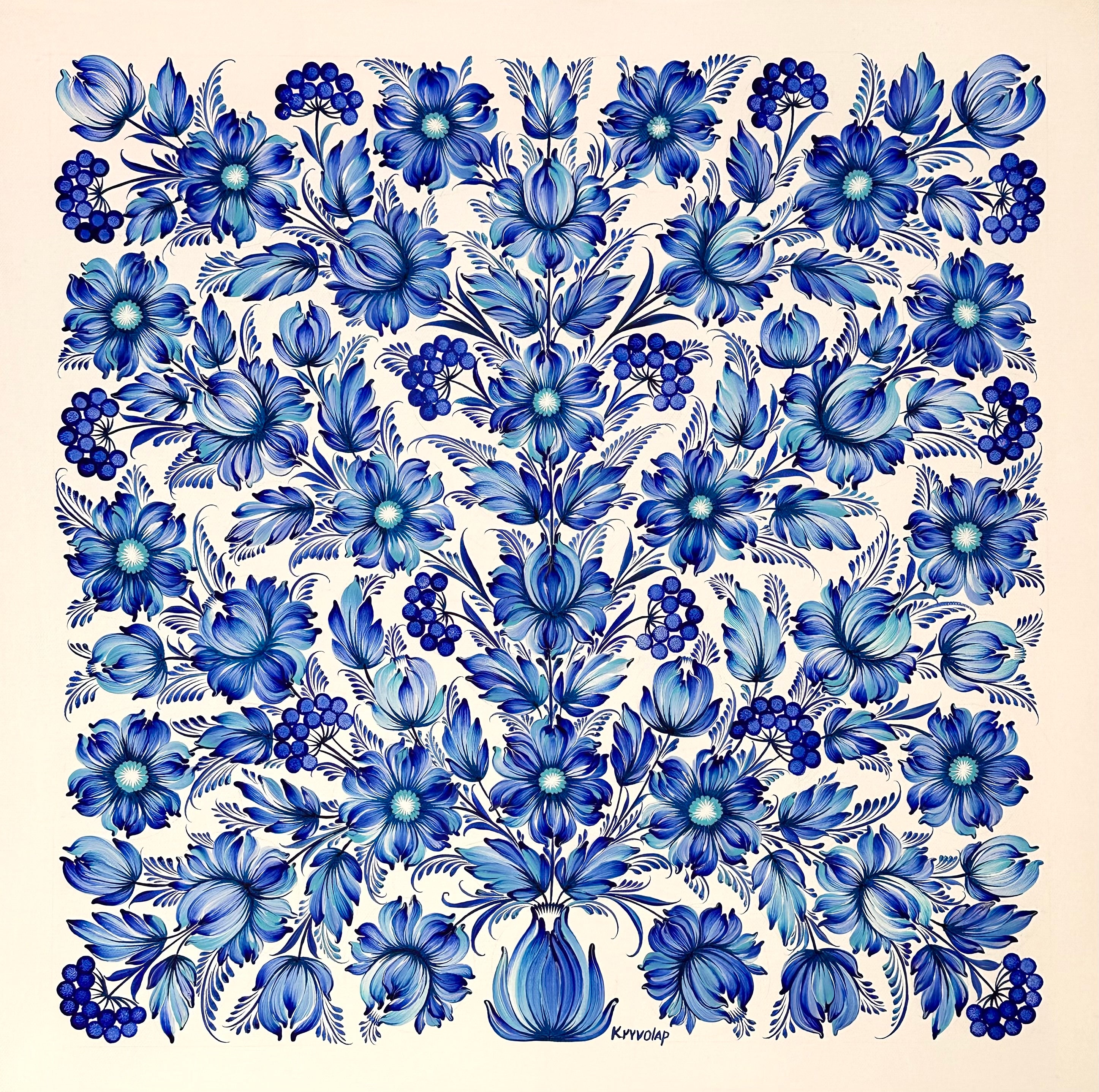 THE BLUE VASE - 24 in x 24 in (61 cm x 61 cm)