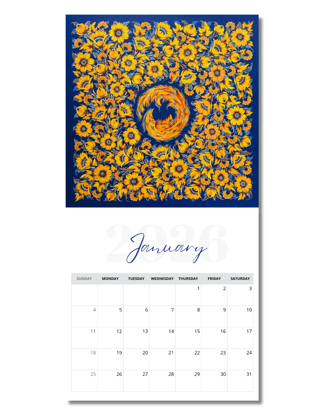2026 Art Calendar: Featuring Paintings by Kateryna Kryvolap