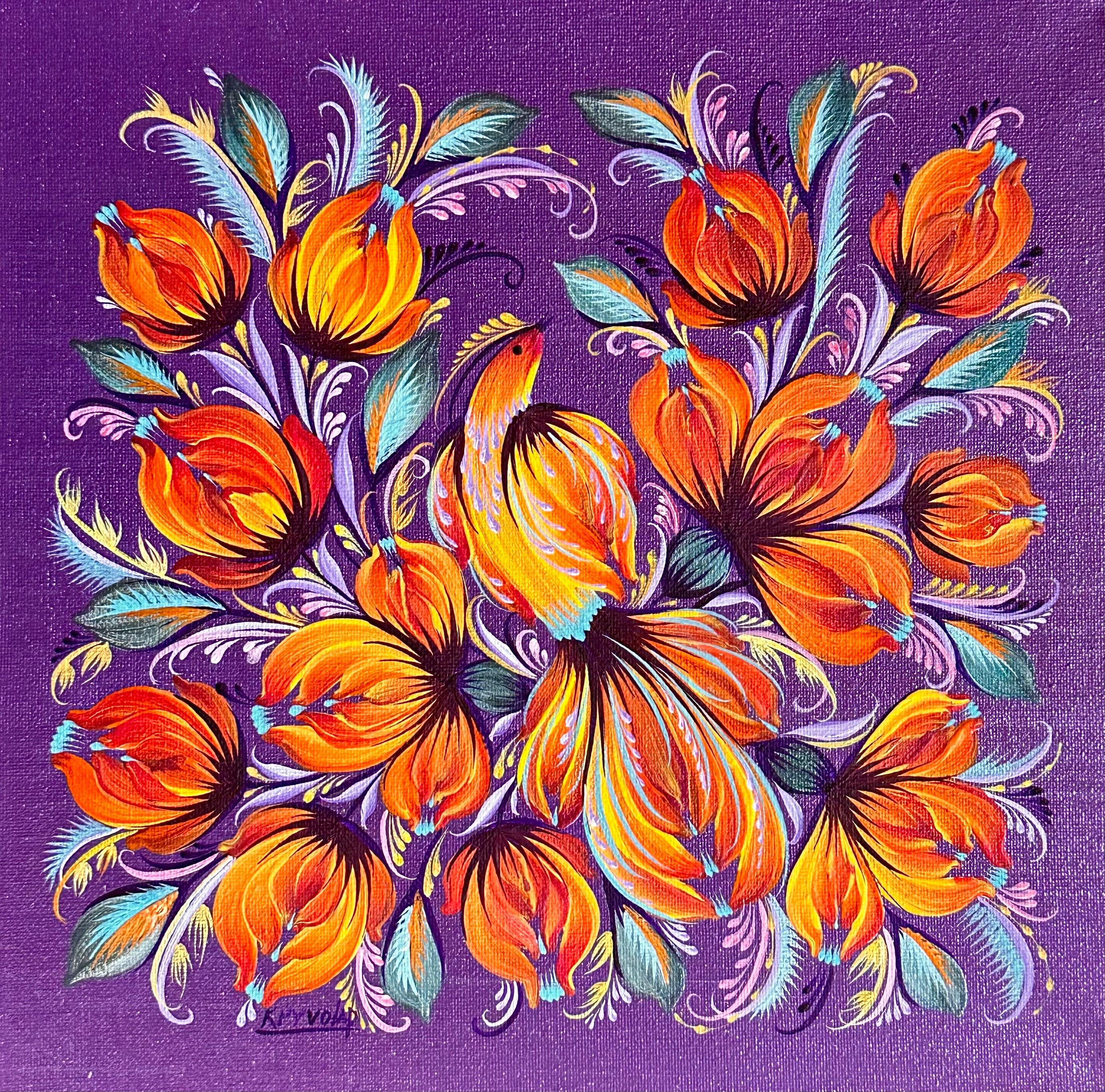PURPLE REVERIE - 12 in x 12 in (30.4 cm x 30.4 cm)