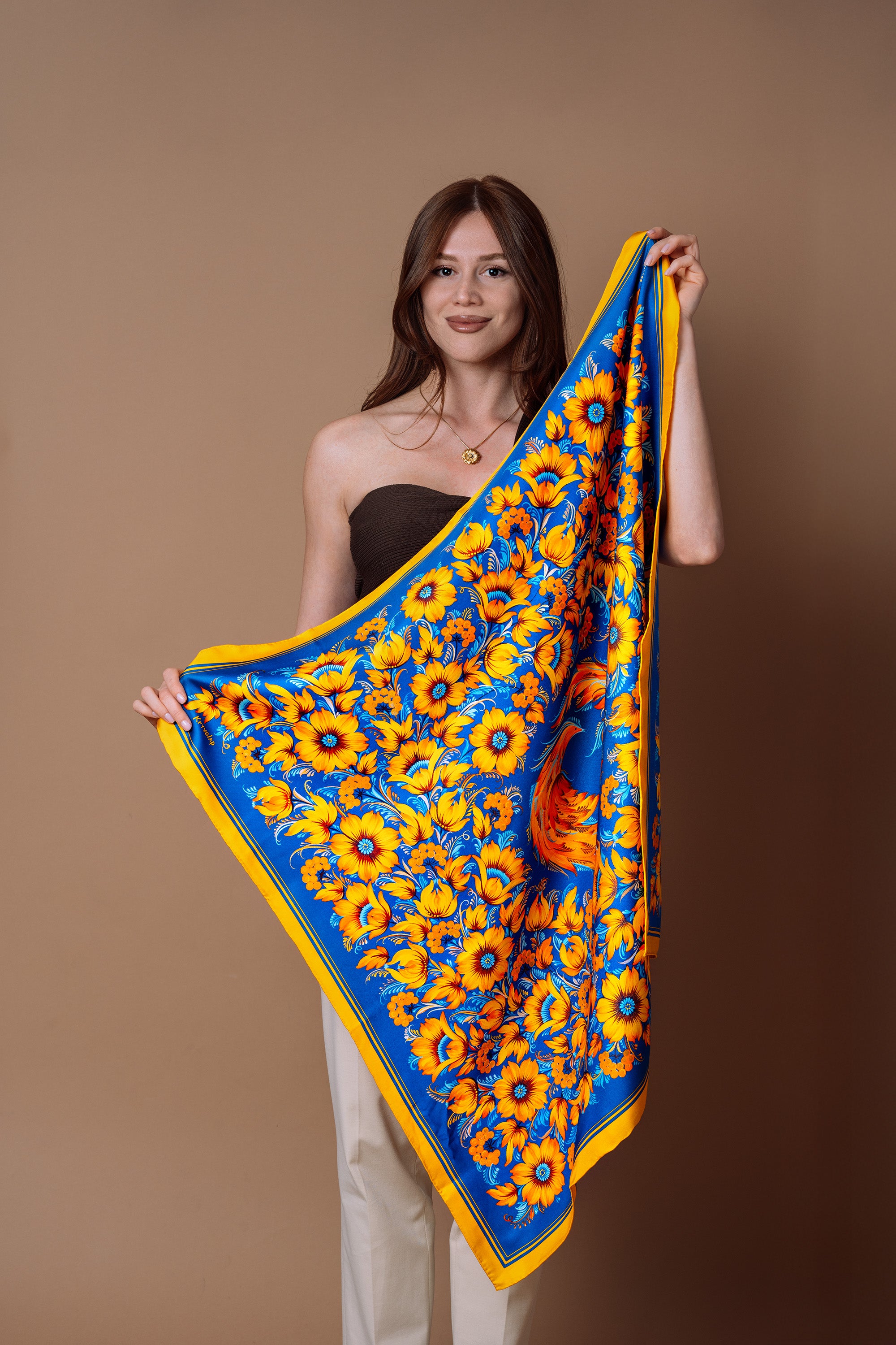 Silk Scarf "Heritage Flame"