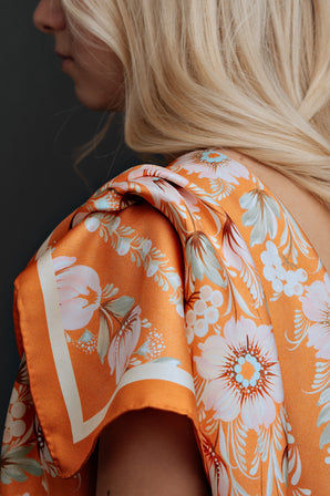 Blush Harmony — Silk Scarf