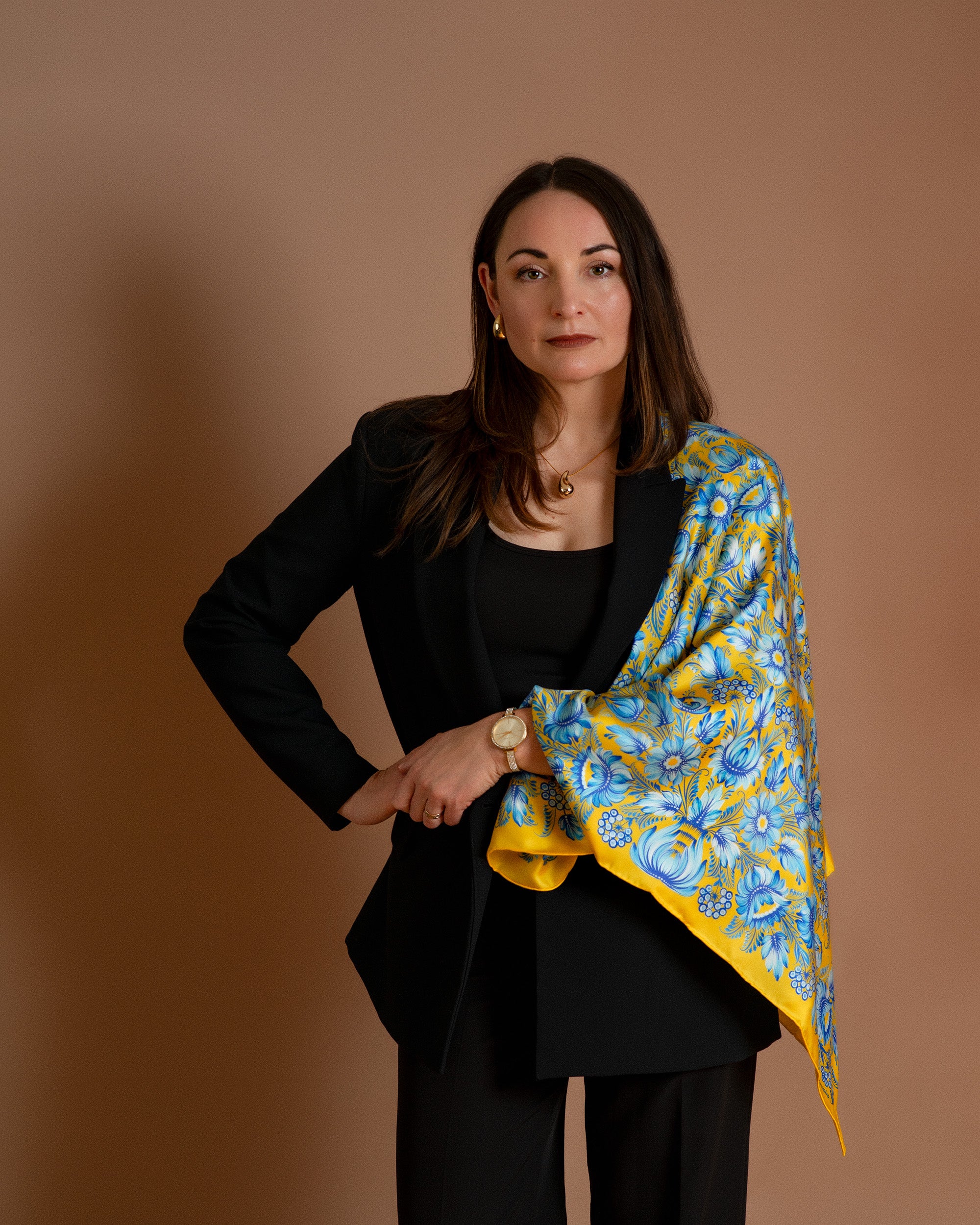 Silk Scarf "Ukrainian Spirit"