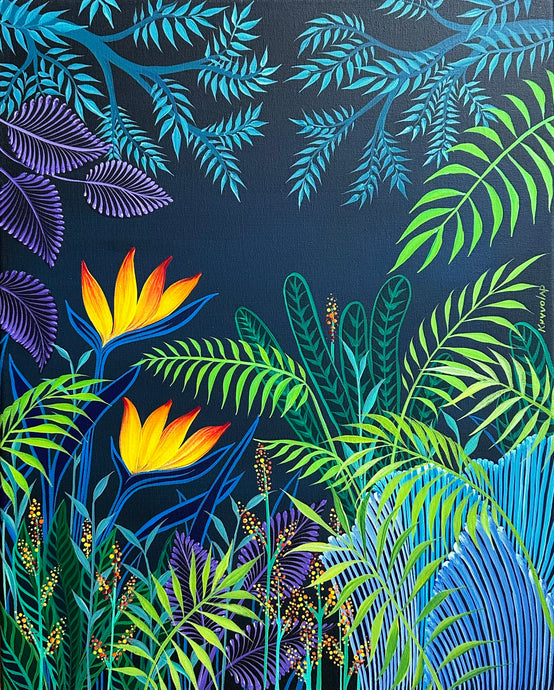 JUNGLE GLOW - 16 in x 20 in (40.6 cm x 50.8 cm)