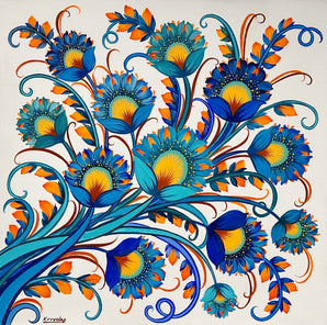 AZURE RUSTLES IN THE BREEZE - 20 in x 20 in (50.8 cm x 50.8 cm)
