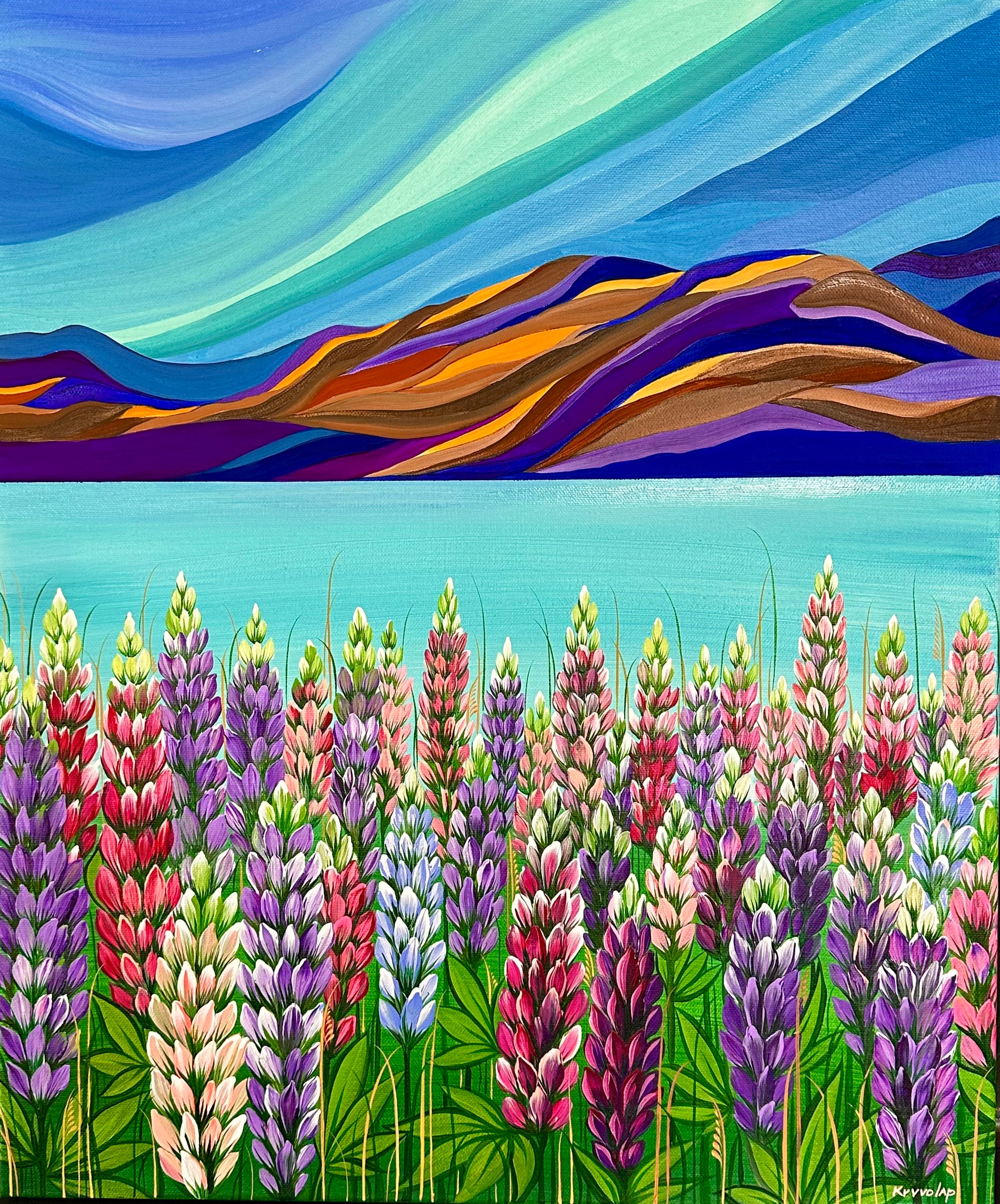 LUPINE SERENITY - 20 in x 24 in (50.8 cm x 61 cm)