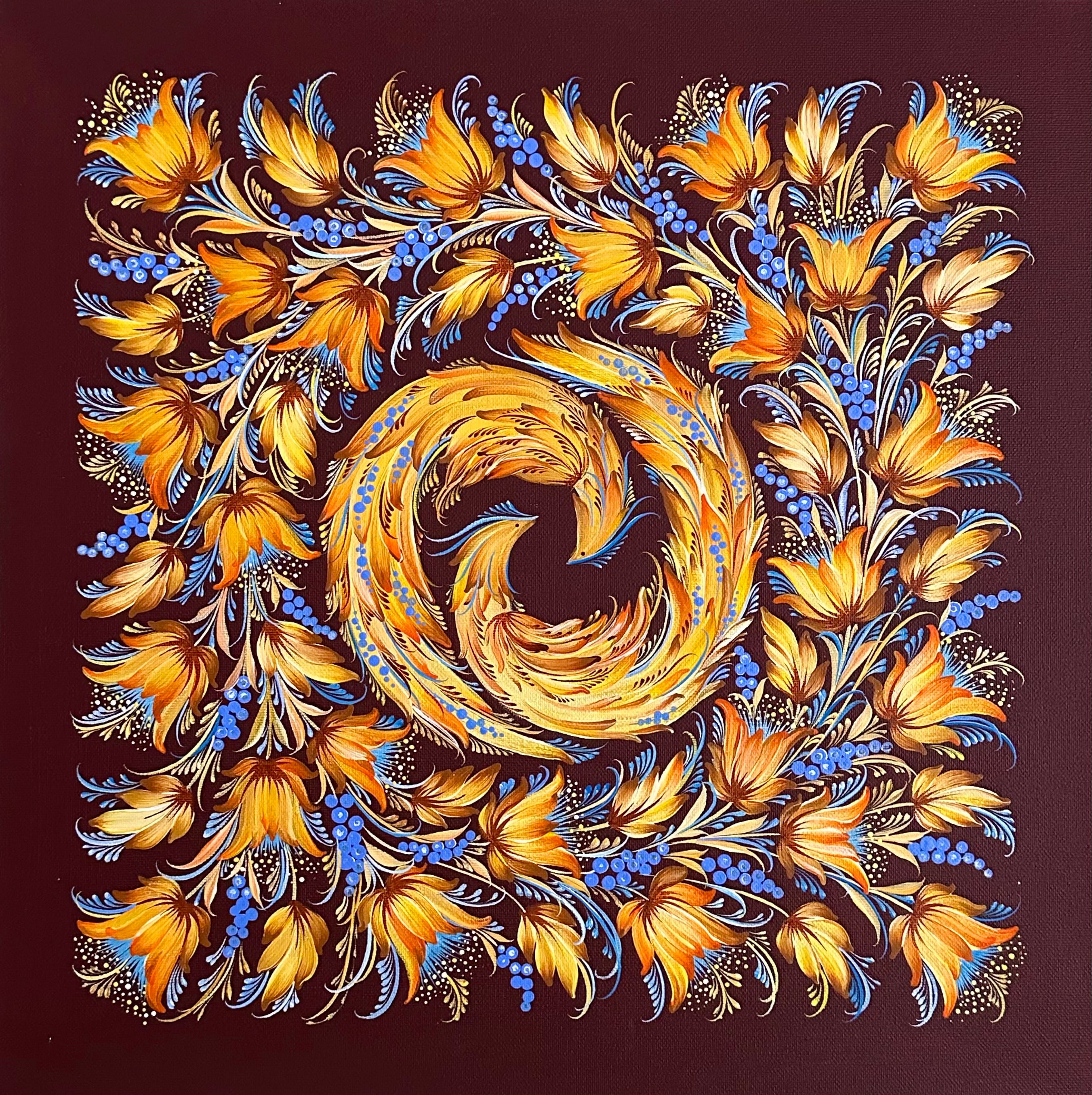 BLOOMING TOGETHER - 18 in x 18 in (45.7 cm x 45.7 cm)