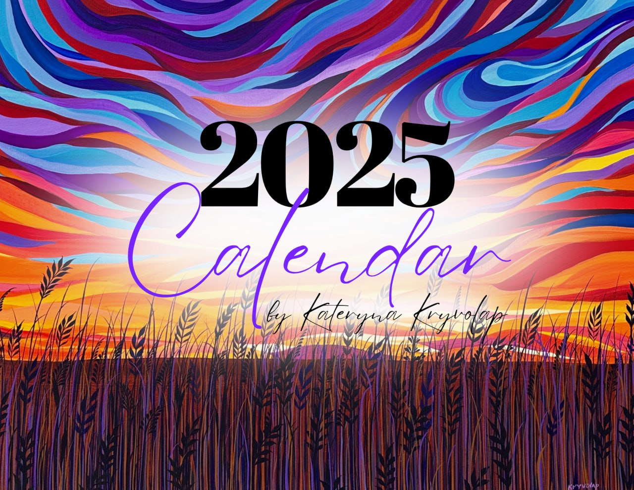 2025 Art Calendar: Featuring Paintings by Kateryna Kryvolap