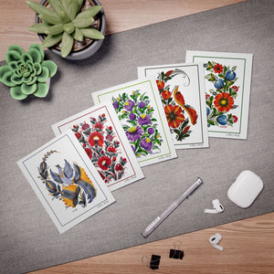 Set of 5 Postcards "Blooming Traditions"  – Art by Kryvolap