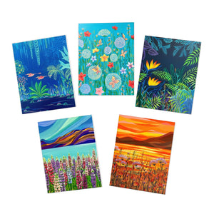 Set of 5 Postcards "Colors of Nature"  – Art by Kryvolap