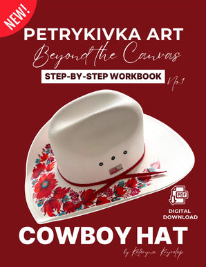 Petrykivka Art Beyond the Canvas: Cowboy Hat