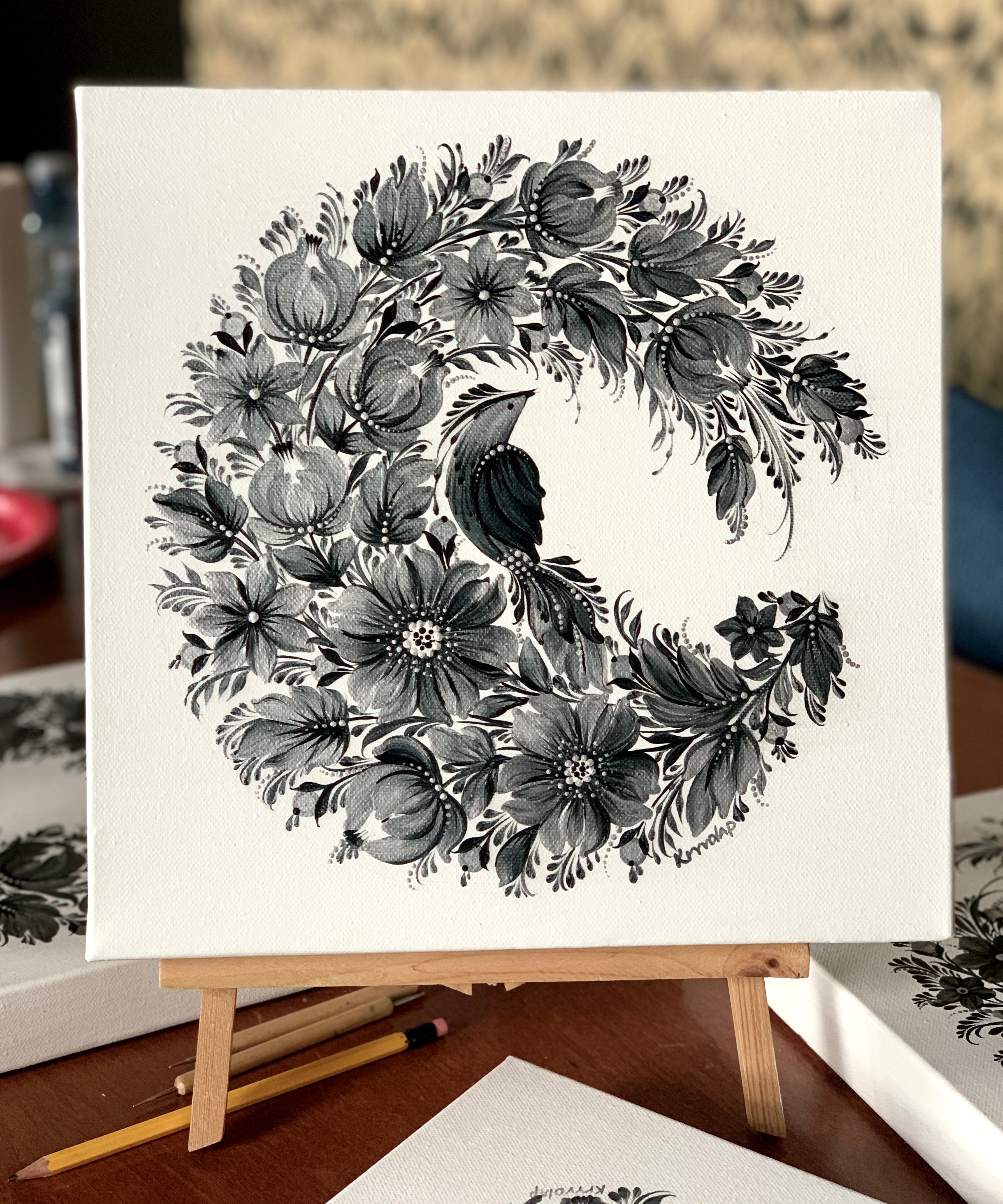 MONOCHROME QUARTET - 12 in x 12 in (30.4 cm x 30.4 cm)