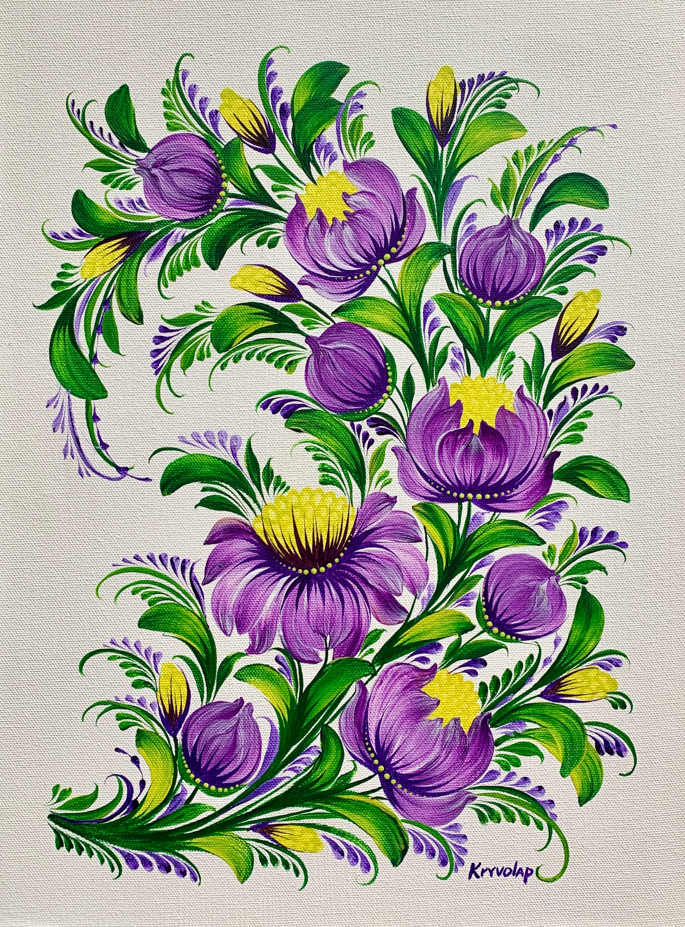 PURPLE EMBRACE - 12 in x 16 in (30.5 cm x 40.6 cm)