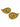 Pair of Vitochka turquoise enamel earrings with gold floral detailing