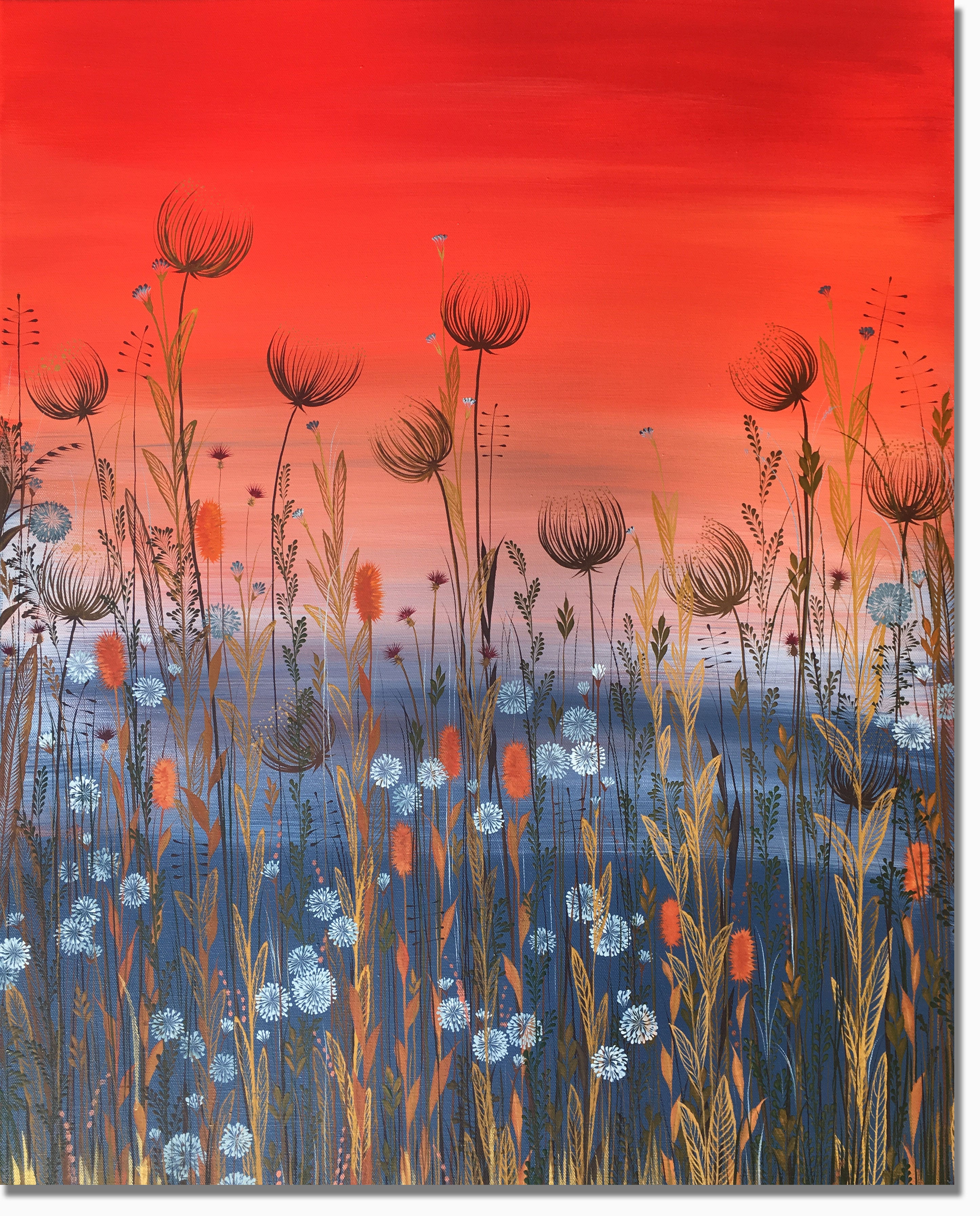 SUNSET STRAWS - 24 in x 30 in (61 cm x 76.2 cm)