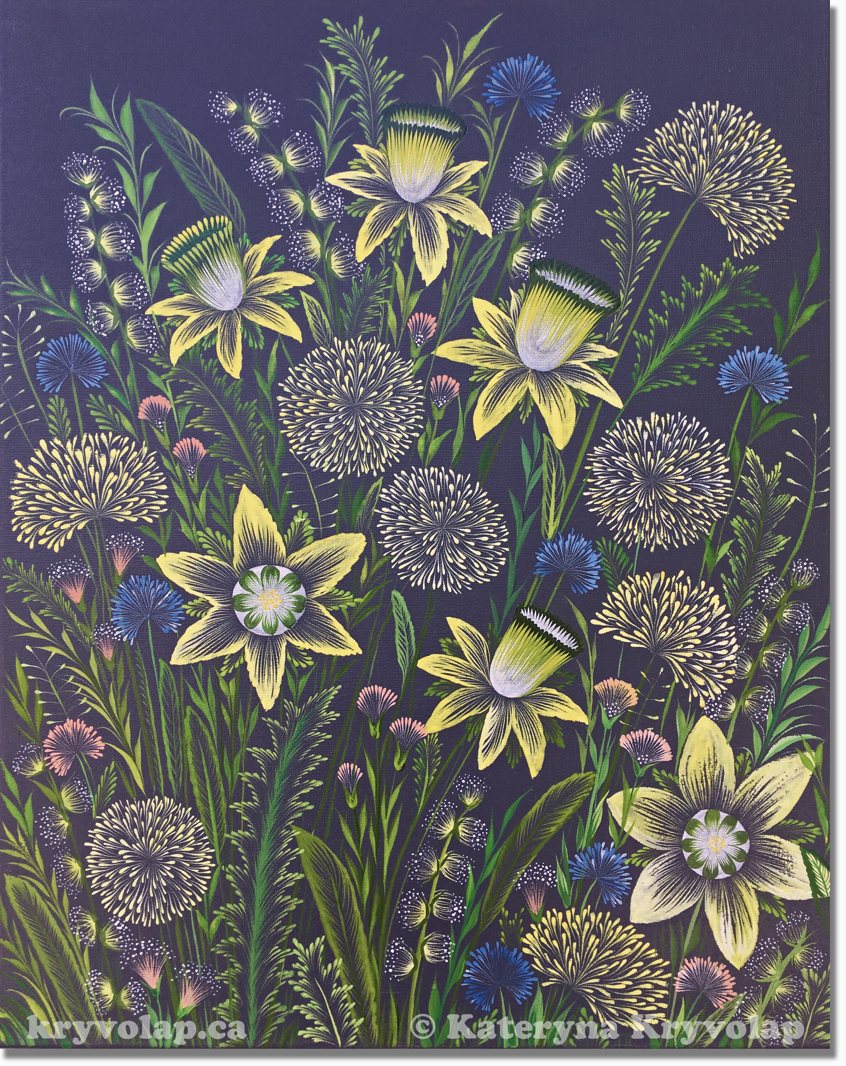 NIGHT NARCISSUS -  16 in x 20 in (40.6 cm x 50.8 cm)