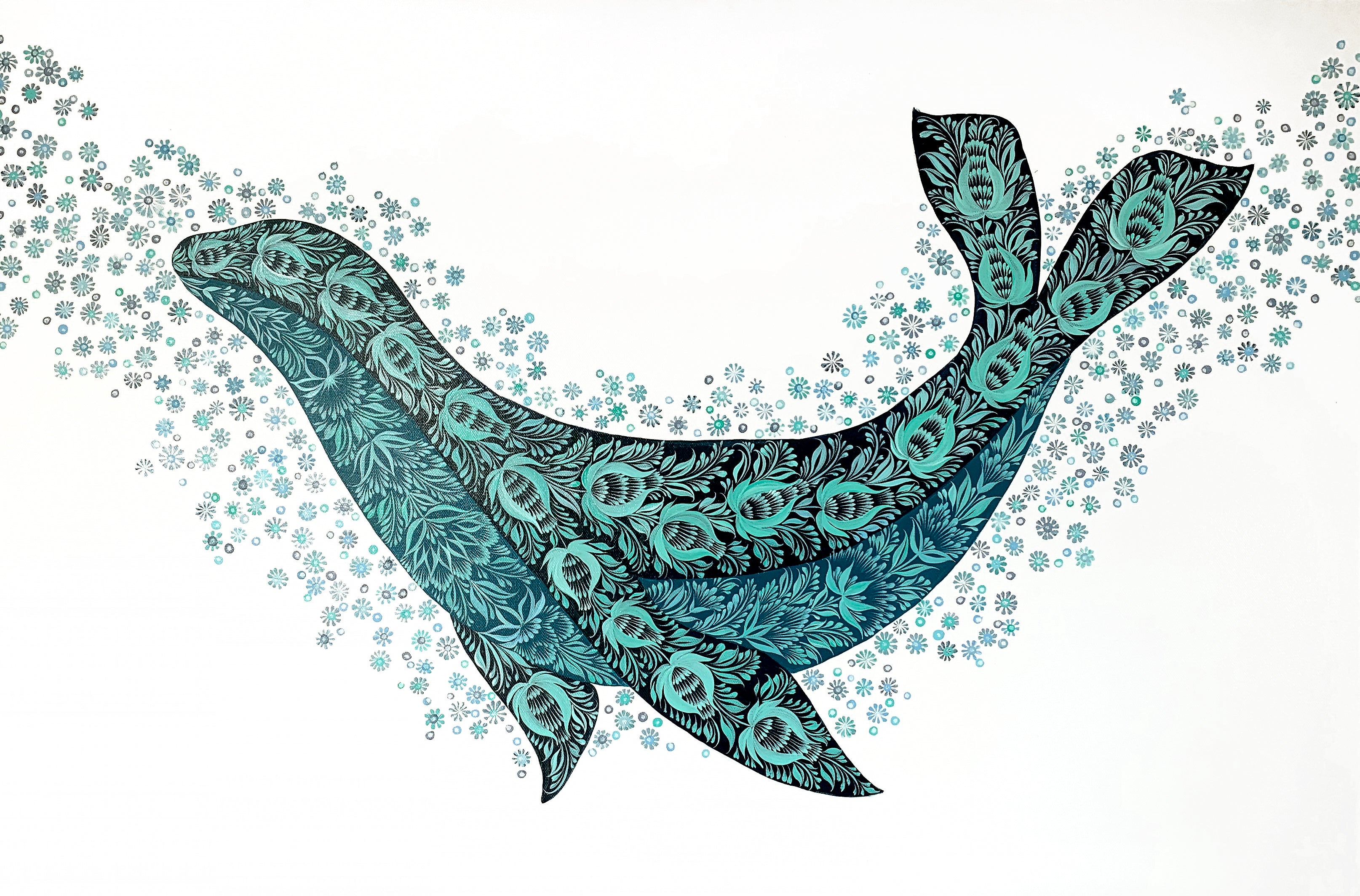 PLAYFUL FLIPPERLING - 24 in x 36 in (61 cm x 92 cm)