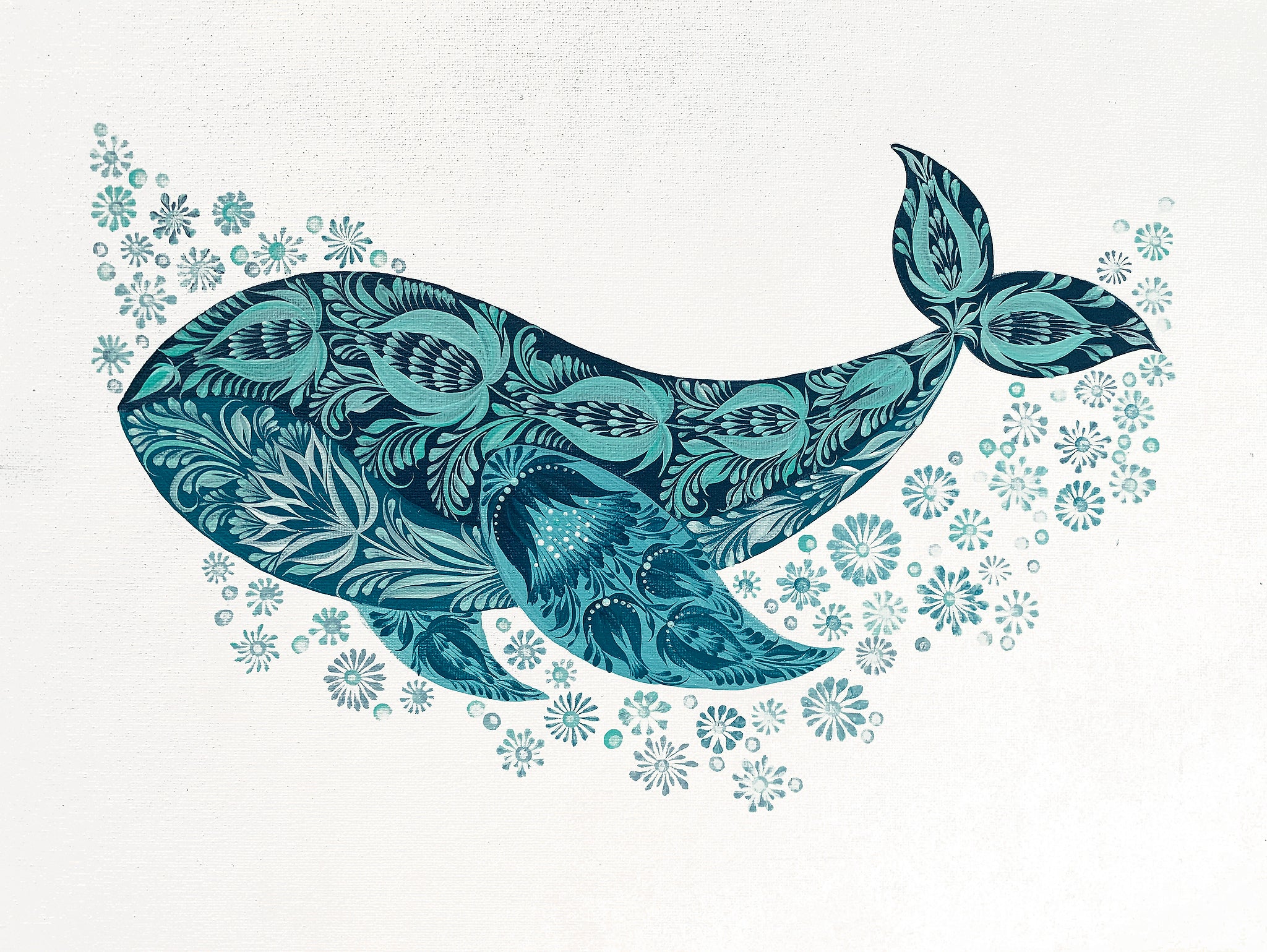WHALE - 12 in x 16 in (30.5 cm x 40.6 cm)