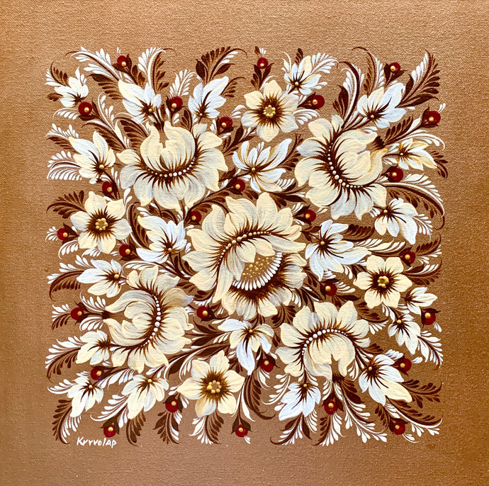 WISDOM AND GRATITUDE - 14 in x 14 in (35.5 cm x 35.5 cm)