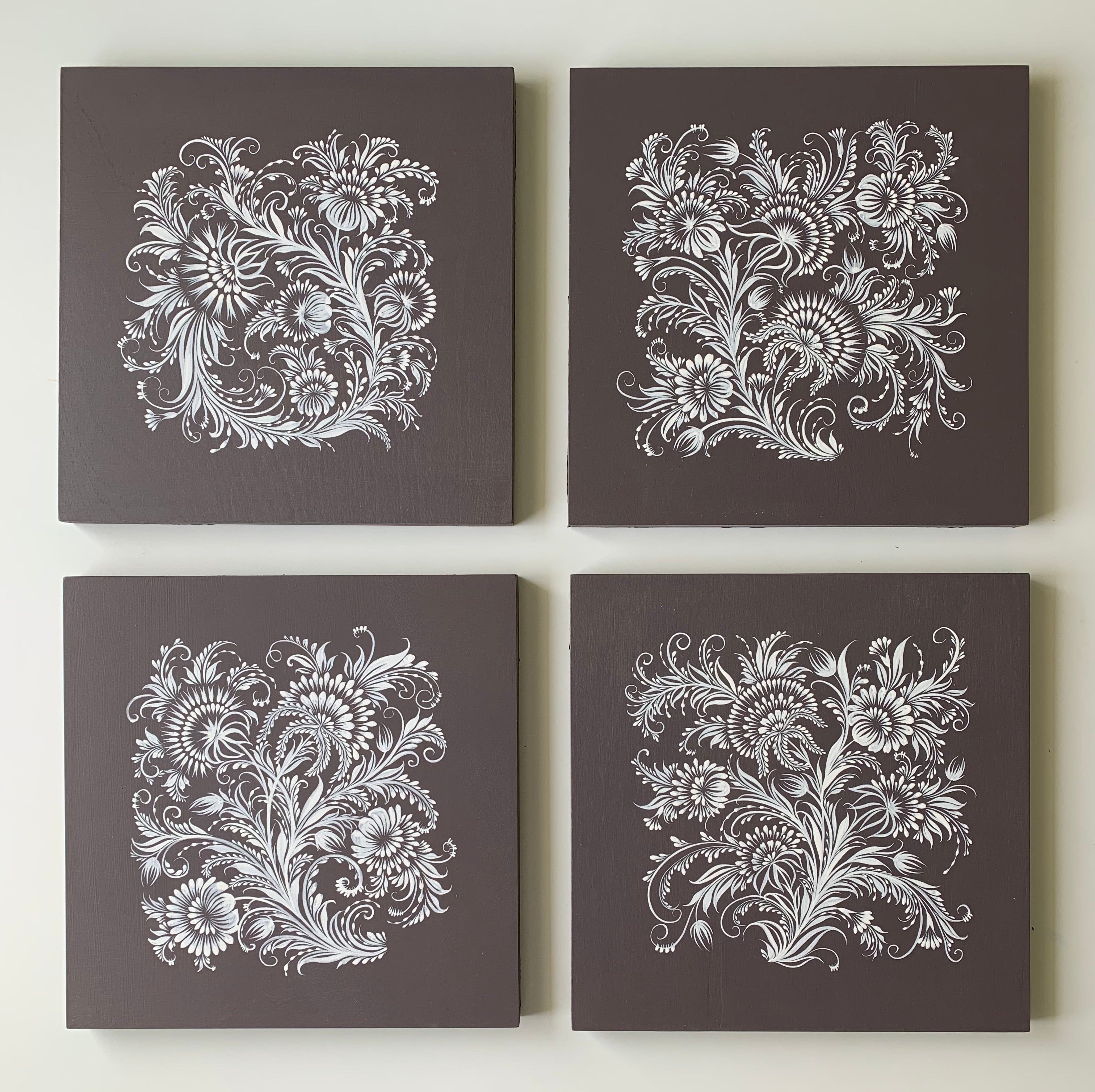 GLOWING FLOWERS COLLECTION - 10 in x 10 in (25.4 cm x 25.4 cm)