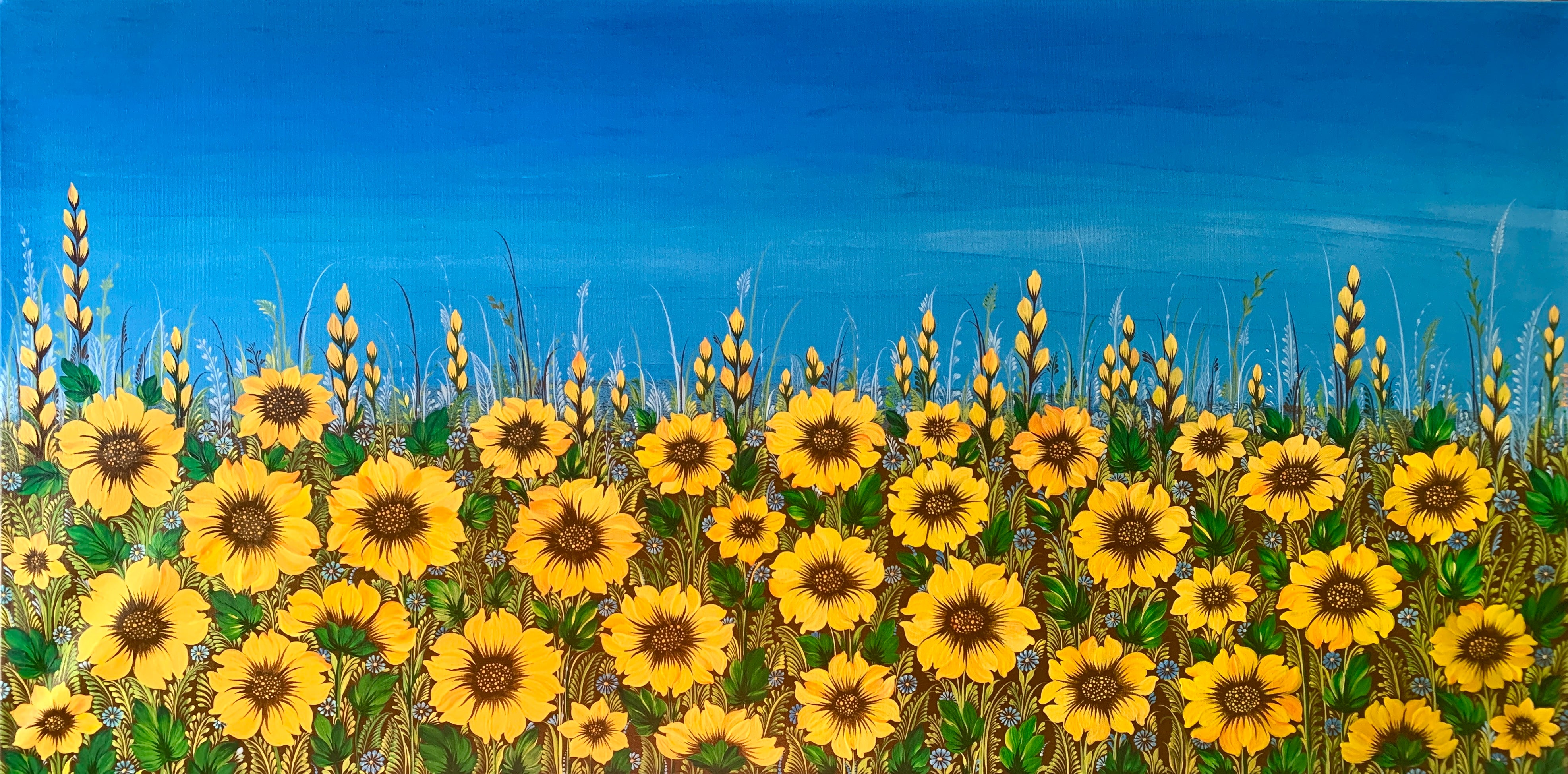 UKRAINIAN FIELD  - 24 in x 48 in (61 cm x 122 cm)
