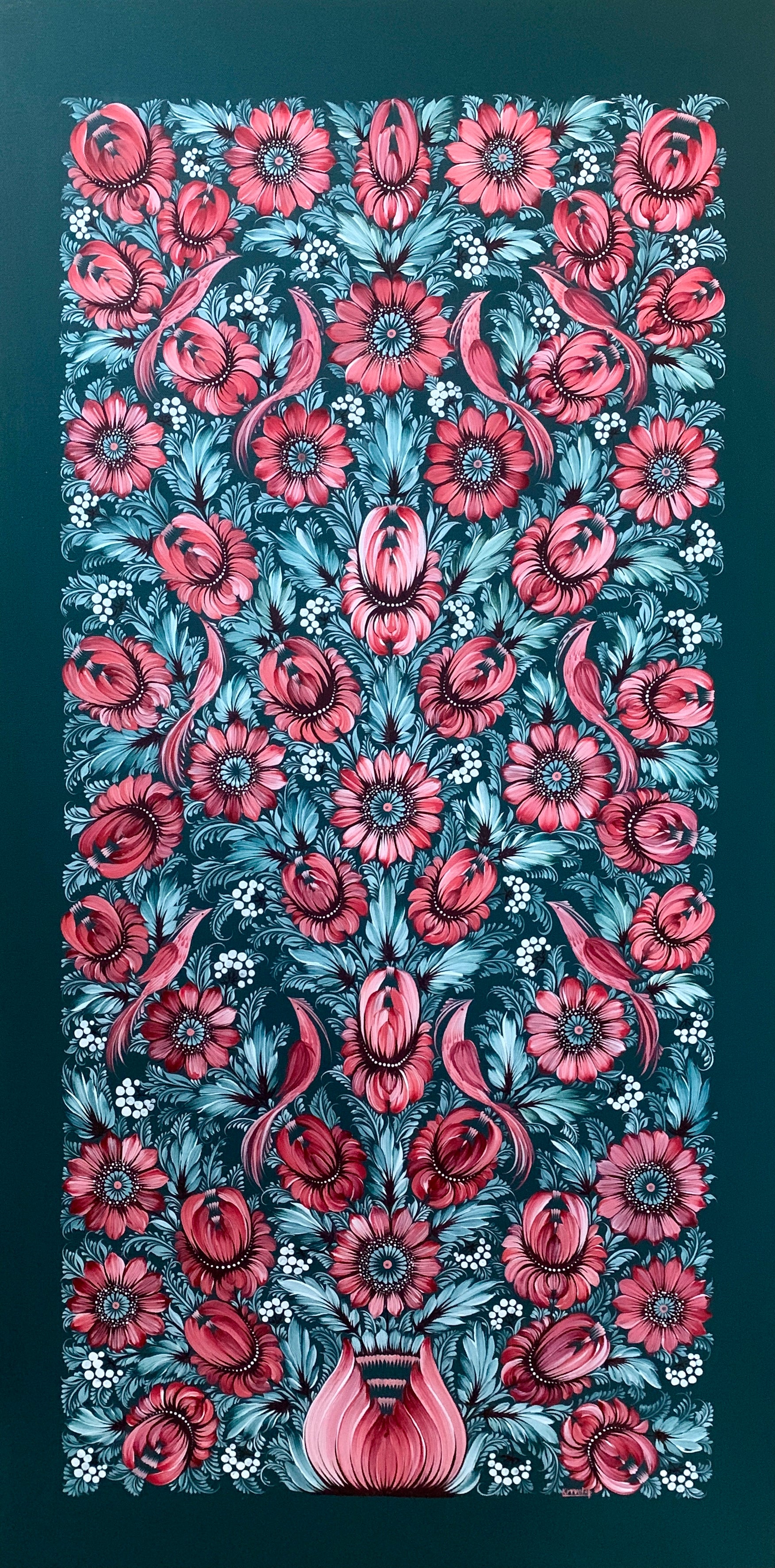 CRIMSON TAPESTRY - 24 in x 48 in (61 cm x 122 cm)