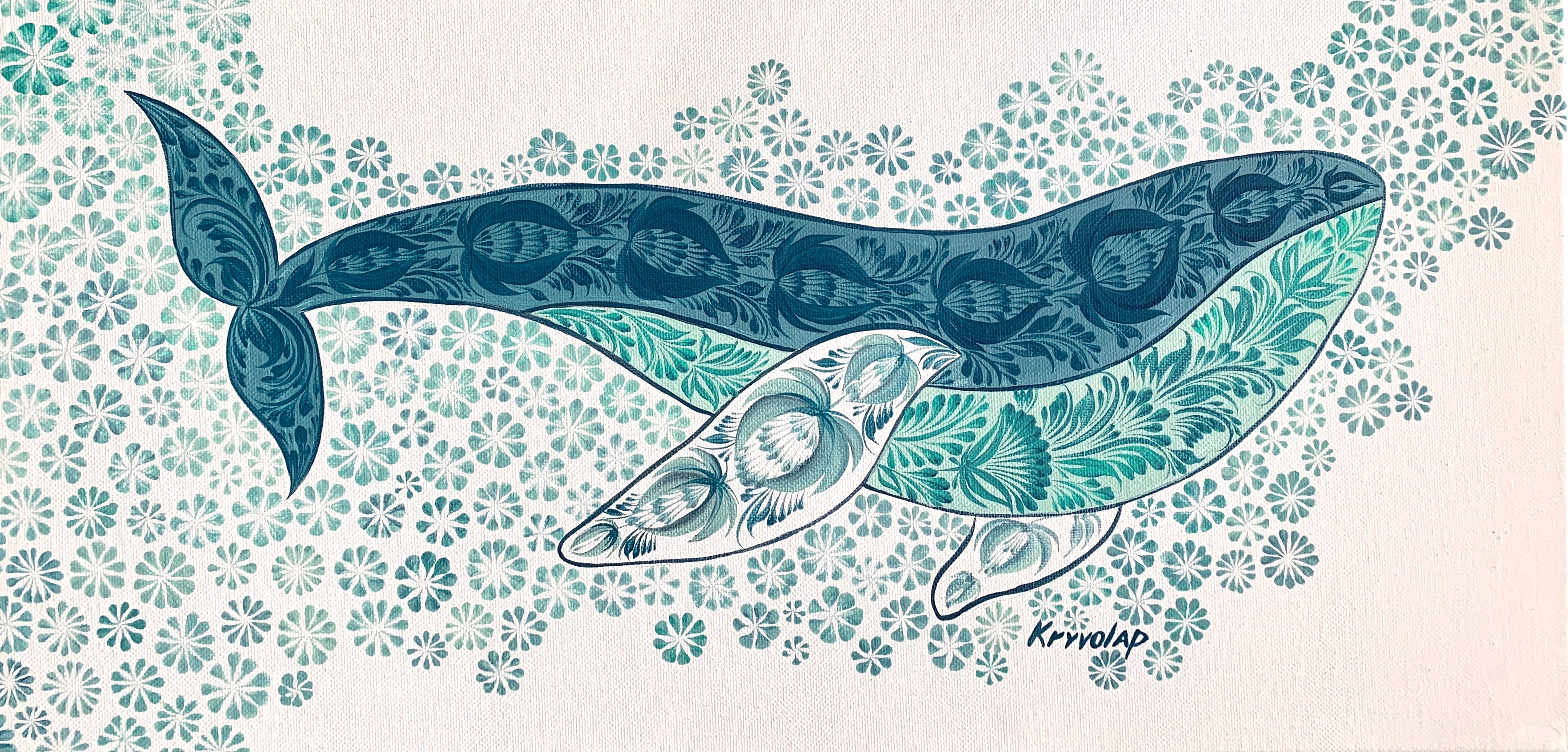 WHALE - 20 in x 10 in (50.8 cm x 25.4 cm)