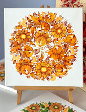 FLOWER MEDALLION - 12 in x 12 in (30.4 cm x 30.4 cm)