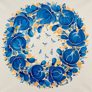 BLUE QUARTET  - 12 in x 12 in (30.4 cm x 30.4 cm)