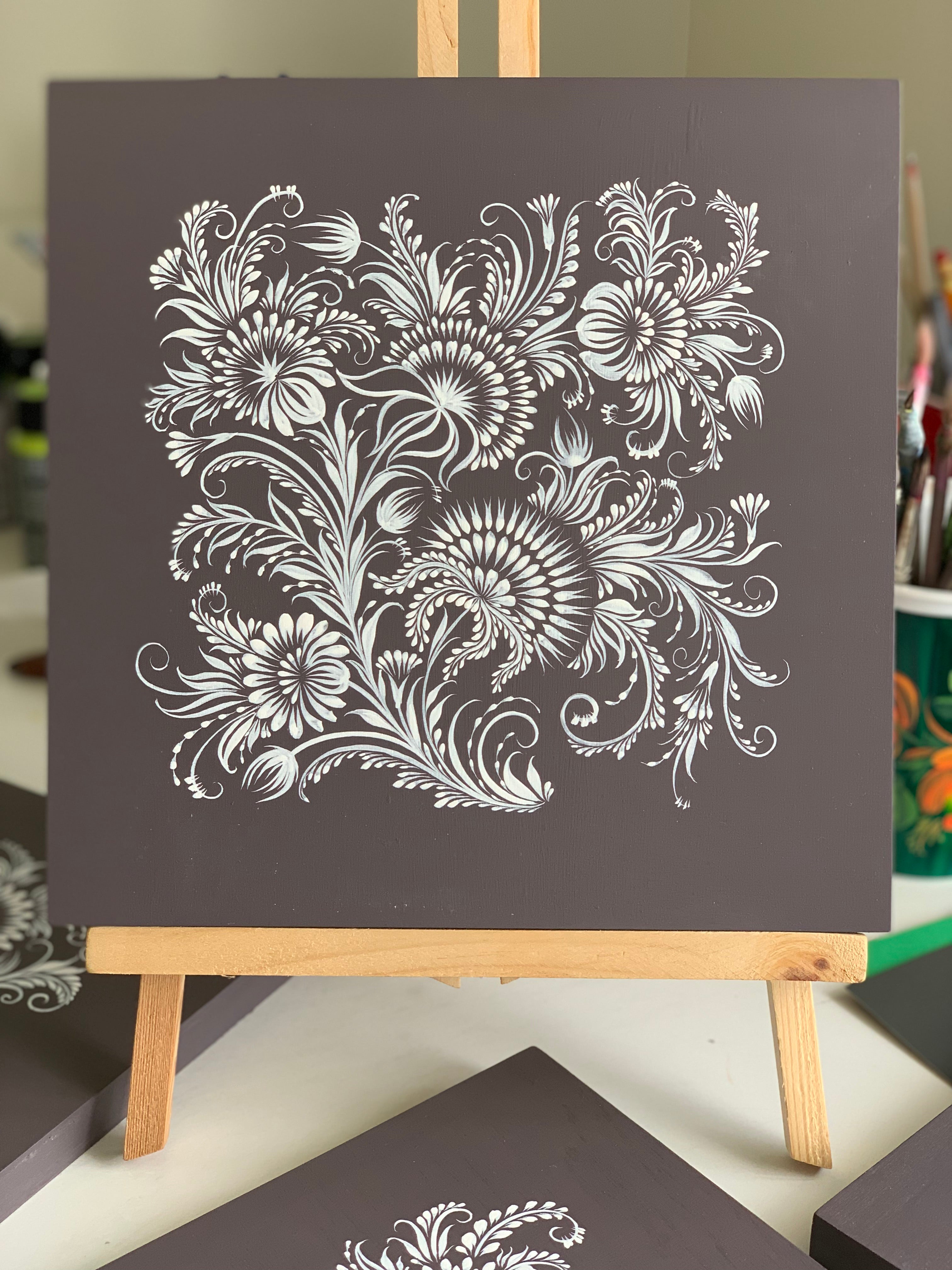 GLOWING FLOWERS COLLECTION - 10 in x 10 in (25.4 cm x 25.4 cm)