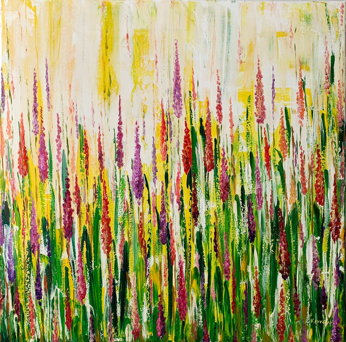 BLOOMING GRASS - 24 in x 24 in (61 cm x 61 cm)