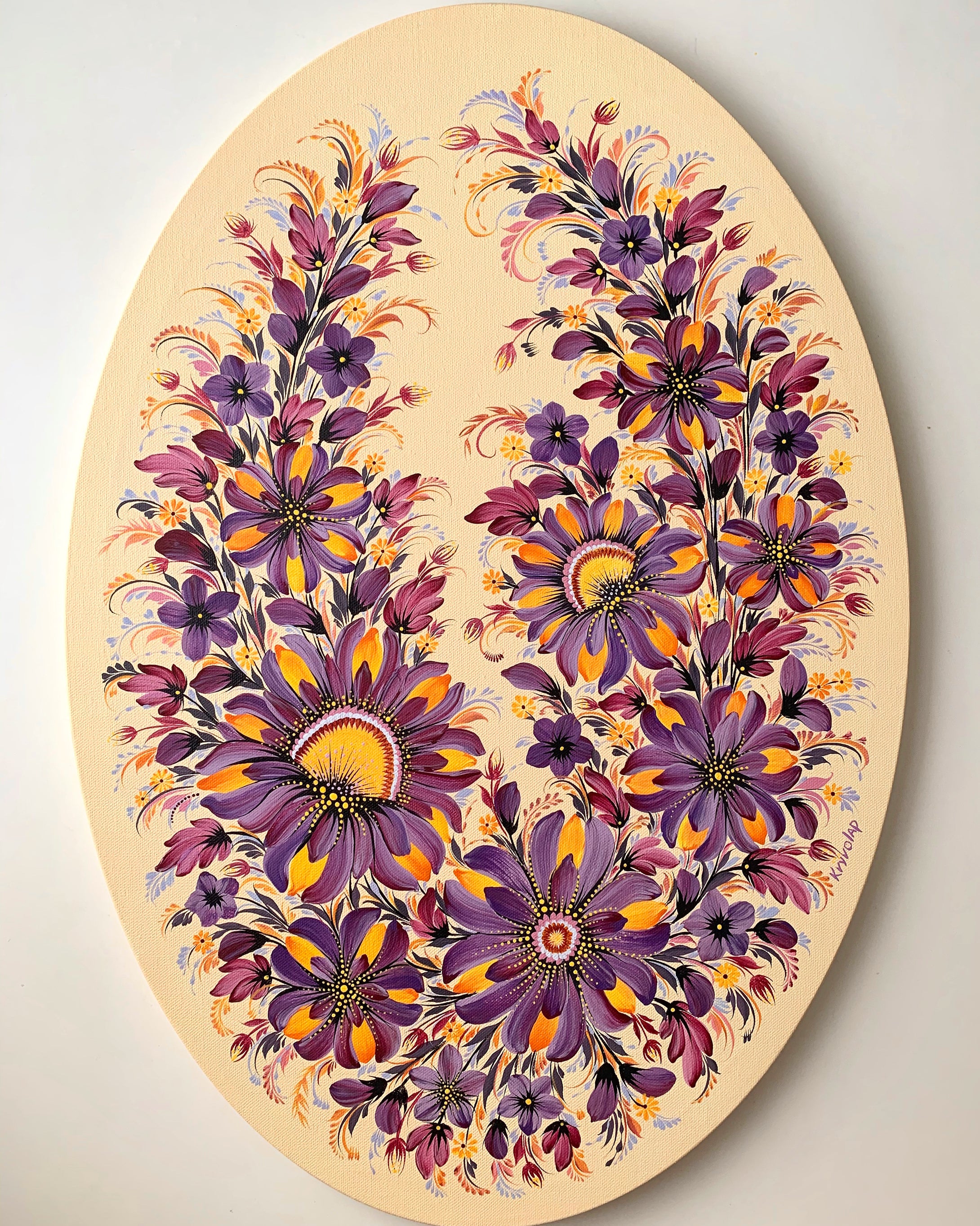 MOONRISE MYSTIQUE FLOWERS - 18 in x 26 in (45.7 cm x 66 cm)
