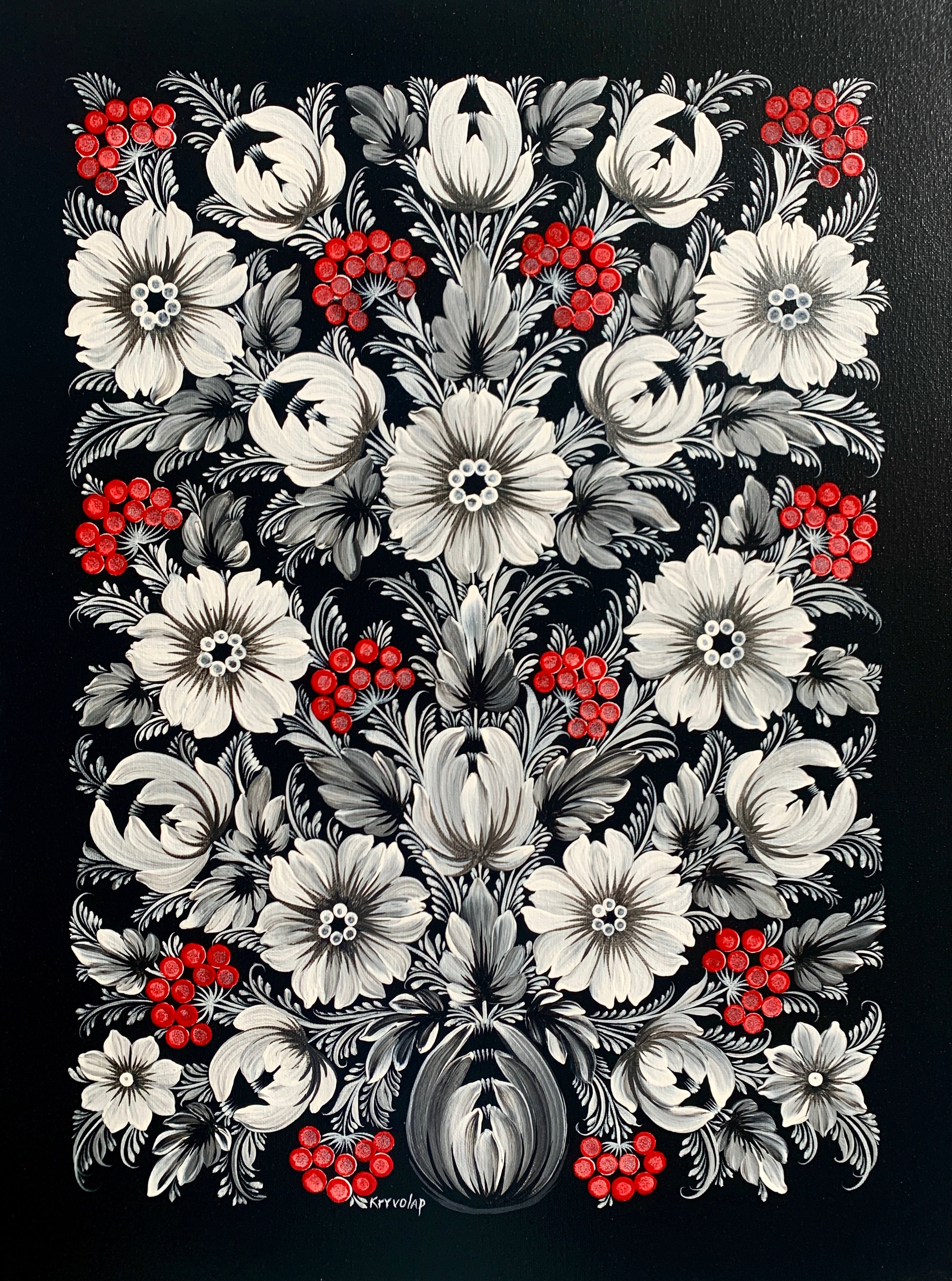 BLACK NIGHT - 18 in x 24 in (45.7 cm x 61 cm)
