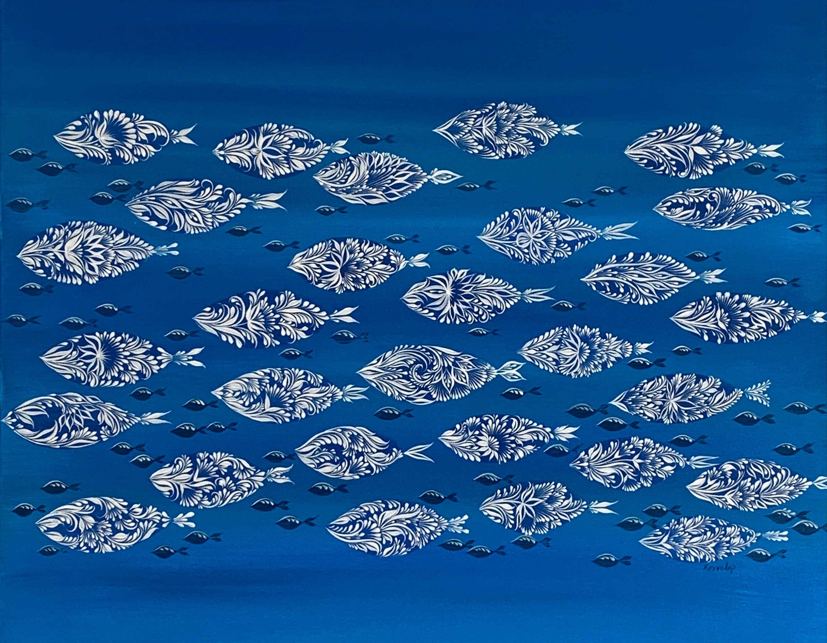 MESMERIZING CLUSTER - 24 in x 30 in (61 cm x 76.2 cm)